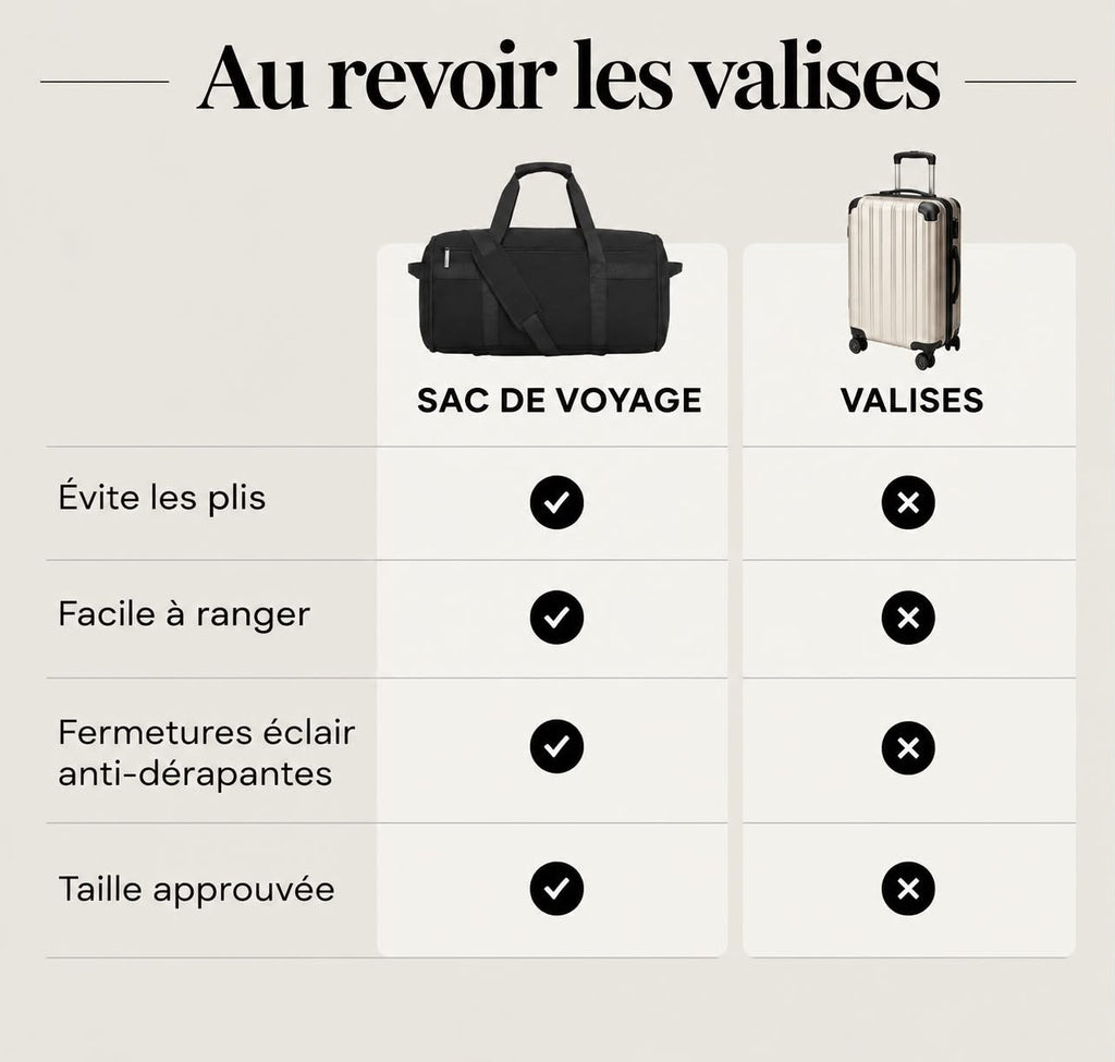 Sac de voyage Évasion 2-EN-1 noir